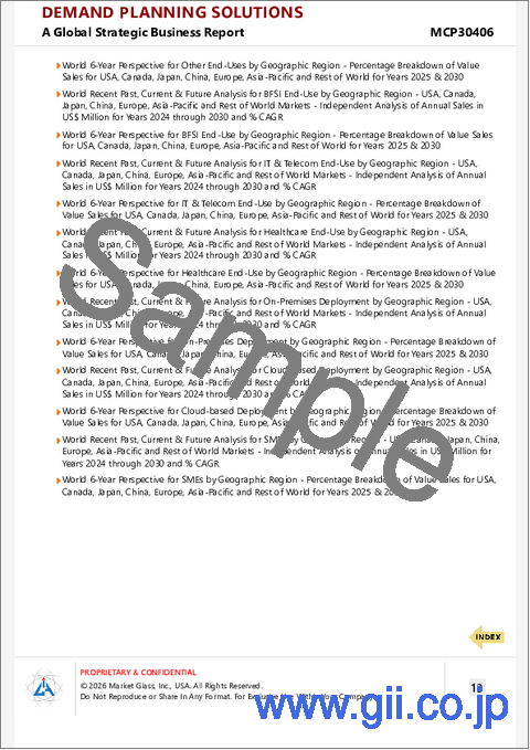 サンプル2：需要計画ソリューションの世界市場