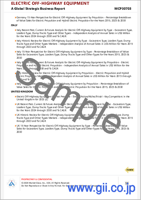 サンプル2：電動オフハイウェイ機器の世界市場