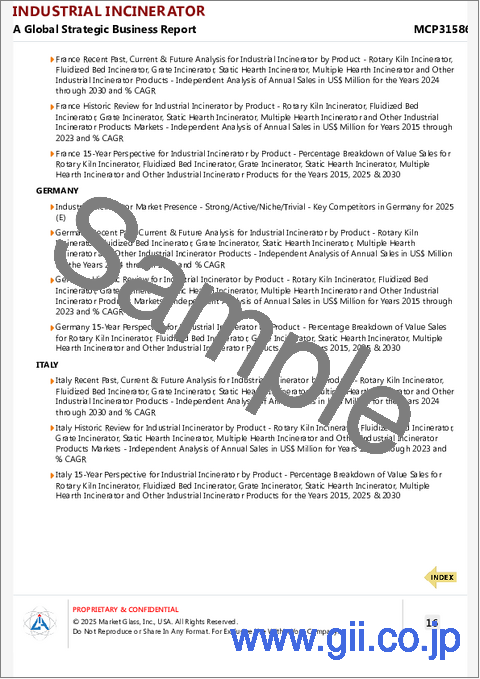 サンプル2：産業用焼却炉の世界市場
