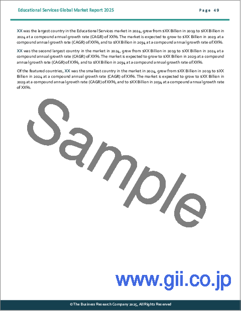 サンプル2：教育サービスの世界市場レポート2025年
