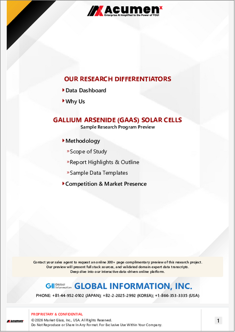 表紙:ガリウムヒ素(GaAS)太陽電池の世界市場