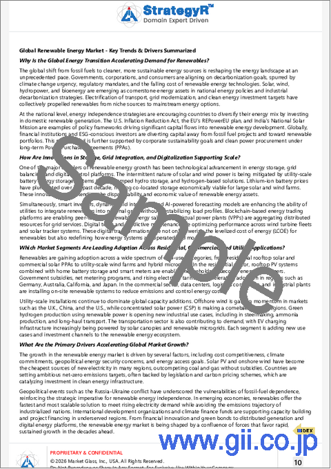 サンプル1：再生可能エネルギーの世界市場