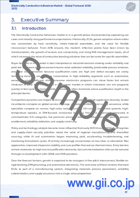 サンプル2：導電性接着剤市場：タイプ別、材料タイプ別、充填剤タイプ別、配合タイプ別、硬化方法別、最終用途産業別、流通チャネル別-2025年～2030年の世界予測