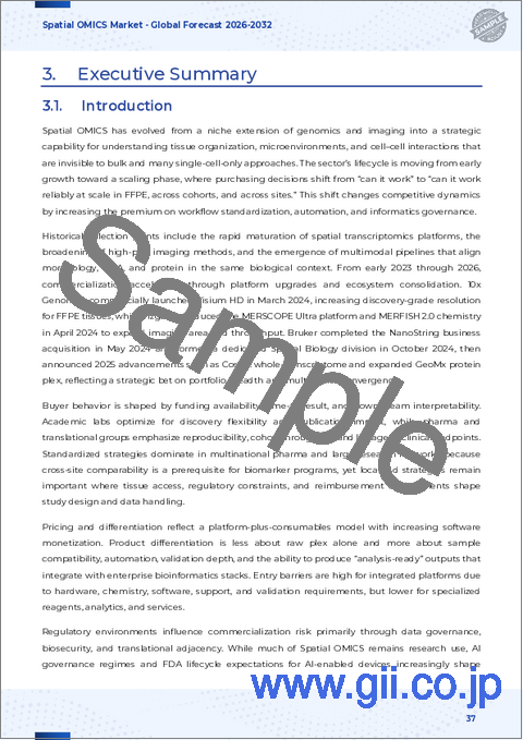 サンプル2：空間OMICS市場：技術、製品、サンプルタイプ、モード、用途、エンドユーザー別-2025-2030年世界予測