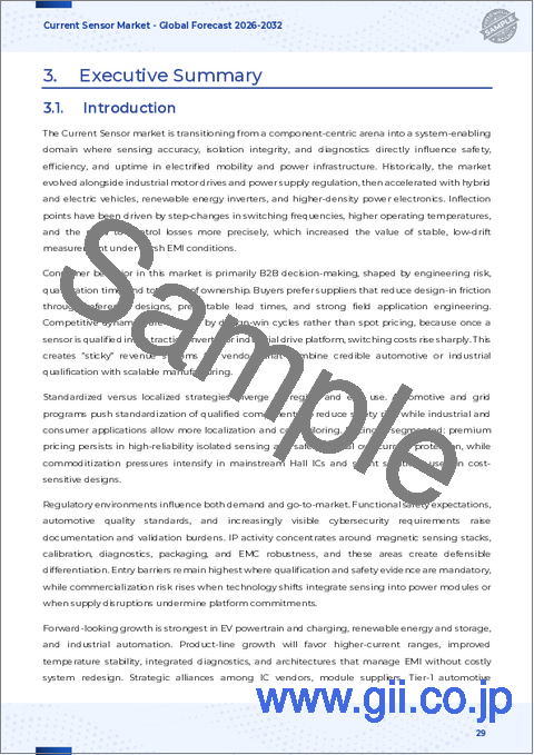 サンプル2：電流センサ市場：タイプ別、回路タイプ別、技術別、用途別、最終用途産業別-2025-2030年の世界予測
