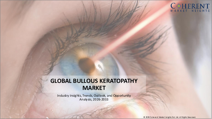 表紙：水疱性角膜症（BK）市場：治療タイプ別、疾患タイプ別、年齢層別、流通チャネル別、エンドユーザー別、地域別