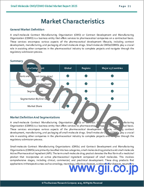 サンプル1:低分子CMO/CDMOの世界市場レポート2025年