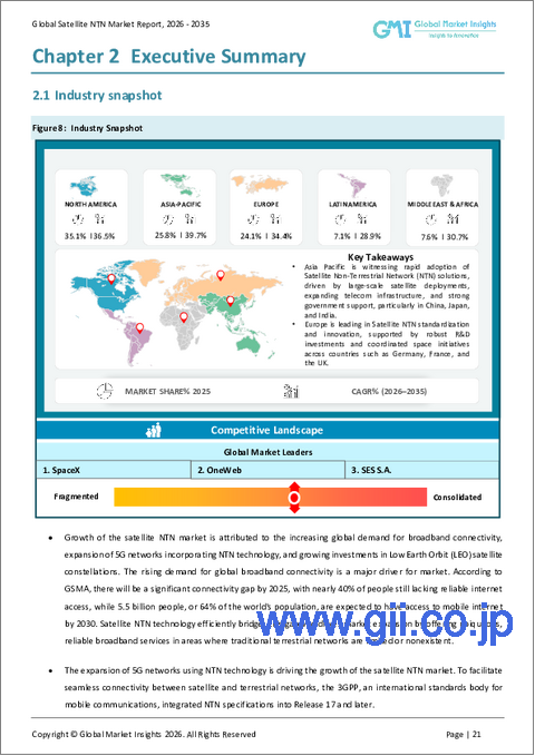 サンプル1：サテライトNTNの市場機会と成長促進要因、産業動向分析、2025年～2034年予測