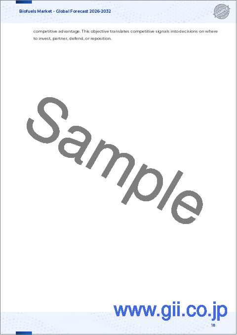 サンプル1：バイオ燃料市場：バイオ燃料タイプ、製造プロセス、形態、原料タイプ、最終用途、流通チャネル別 - 2025年～2032年の世界予測