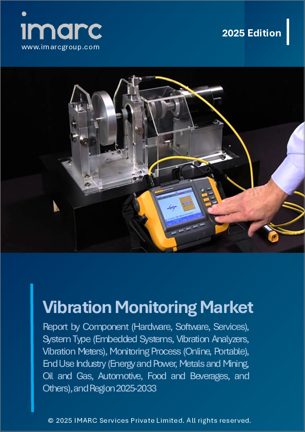 表紙：振動モニタリング市場レポート：コンポーネント別、システムタイプ別、モニタリングプロセス別、最終用途産業別、地域別、2025年～2033年