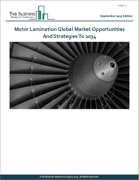 表紙：モーターラミネーションの世界市場機会と2034年までの戦略