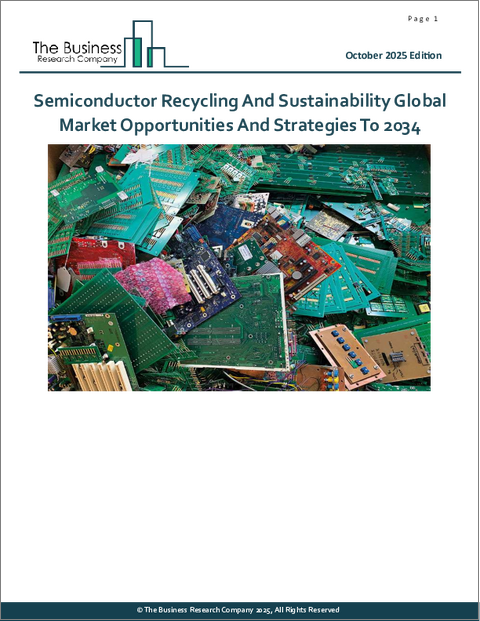 表紙:半導体リサイクル・持続可能性の世界市場:2034年までの機会と戦略