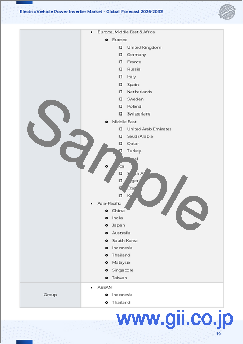 サンプル1:電気自動車用パワーインバータの世界市場:技術別、出力電力容量別、車種別、販売チャネル別、相別、用途別、トポロジー別-2025~2032年の世界予測
