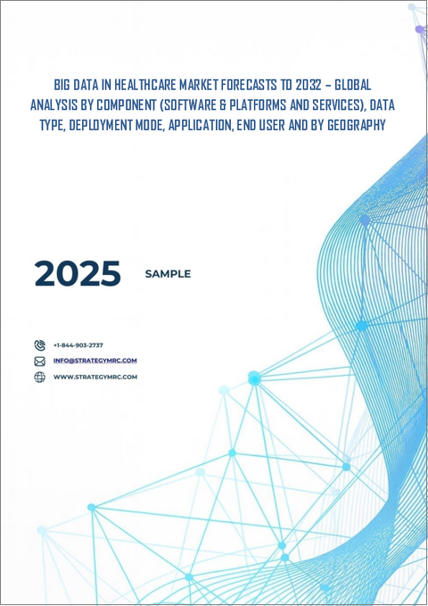 表紙：医療向けビッグデータの世界市場：将来予測 (2032年まで) - コンポーネント別・データの種類別・展開方式別・用途別・エンドユーザー別・地域別の分析