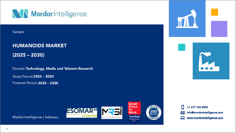 表紙：ヒューマノイド：市場シェア分析、産業動向、統計、成長予測（2025年～2030年）
