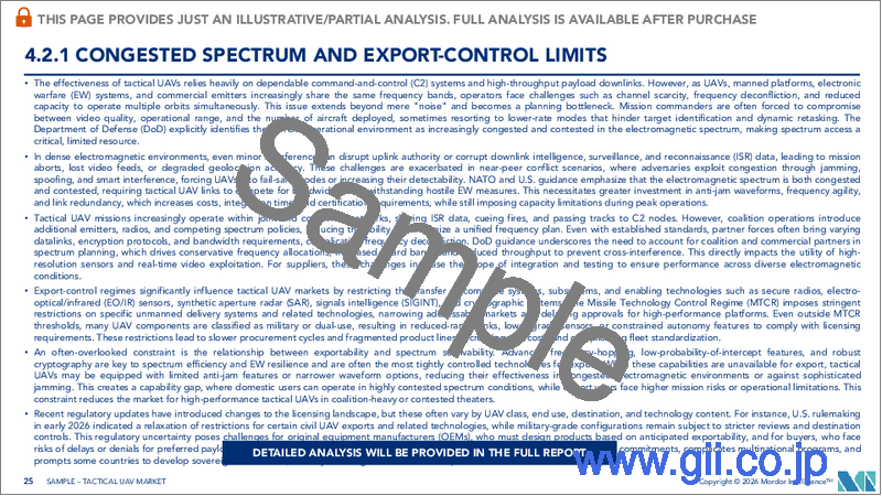 サンプル2：戦術UAV：市場シェア分析、産業動向、統計、成長予測（2025年～2030年）
