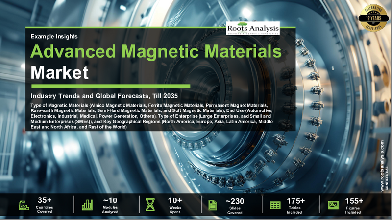 表紙：先端磁性材料市場 (～2035年)：磁性材料・エンドユーザー・企業規模・主要地域別 - 産業動向・世界市場の予測