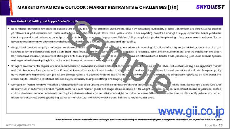 サンプル1:ステンレス鋼板の市場規模、シェア、成長分析、タイプ別、グレード別、プロセス別、用途別、地域別- 産業別予測2025-2032