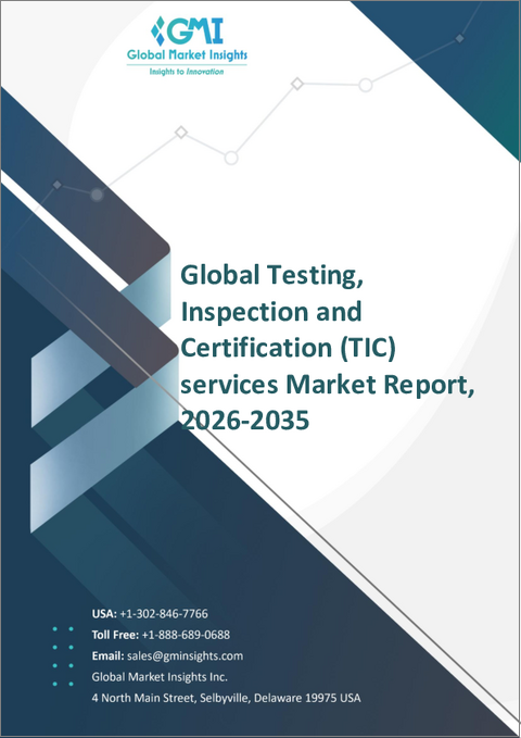 表紙：試験・検査・認証（TIC）サービス市場における機会、成長要因、業界動向分析、2025年～2034年の予測