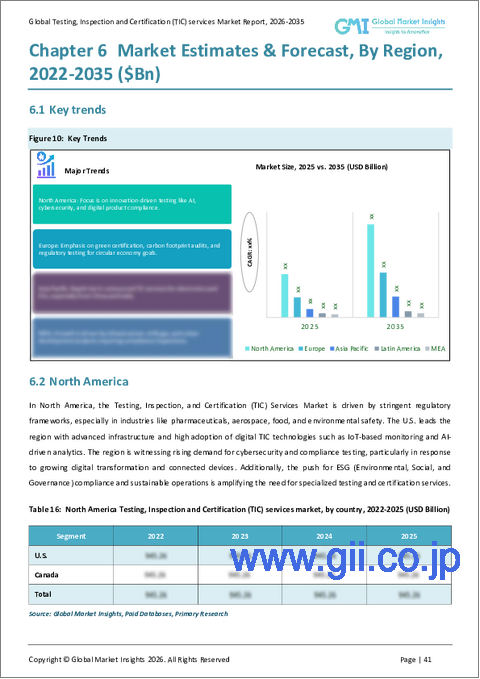 サンプル2：試験・検査・認証（TIC）サービス市場における機会、成長要因、業界動向分析、2025年～2034年の予測
