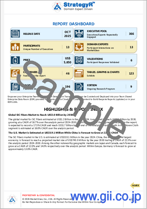サンプル1：SiCファイバーの世界市場