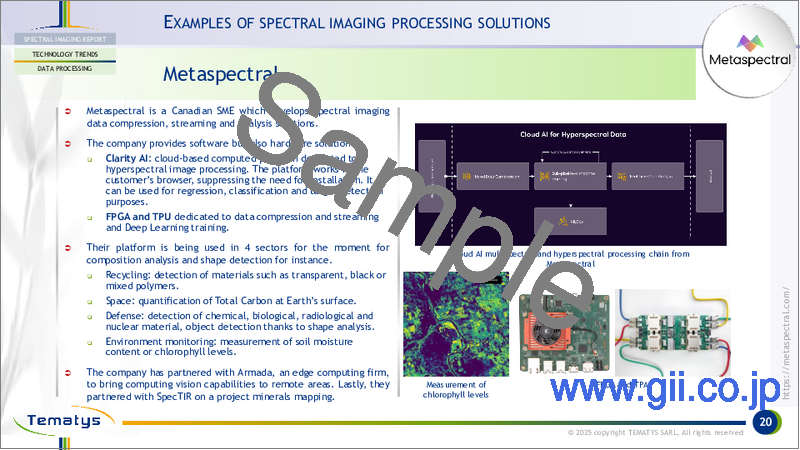 サンプル2：ハイパースペクトルおよびマルチスペクトルイメージング市場（2025年）：技術、用途、市場動向