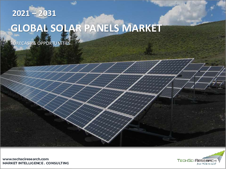 表紙：太陽光パネル市場- 世界産業規模、シェア、動向、機会、および予測（技術別、モジュールタイプ別、系統連系別、用途別、地域別、競合別、2020-2030年予測）