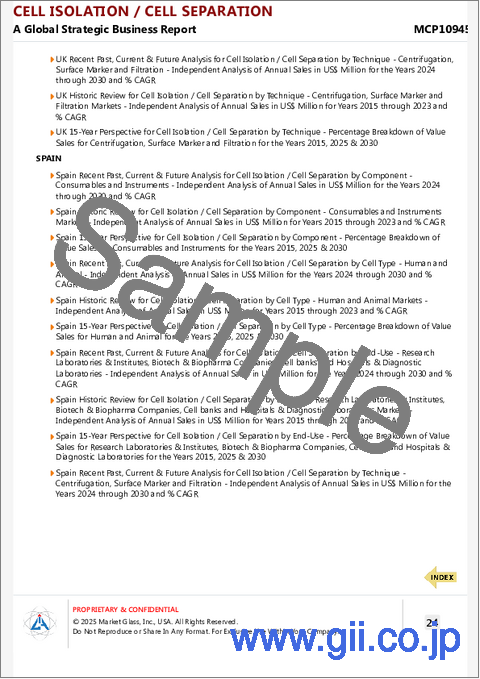 サンプル2：細胞単離／細胞分離の世界市場