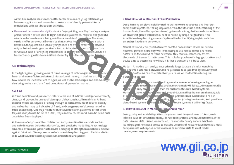 サンプル2：eコマース不正防止市場：2025-2030年