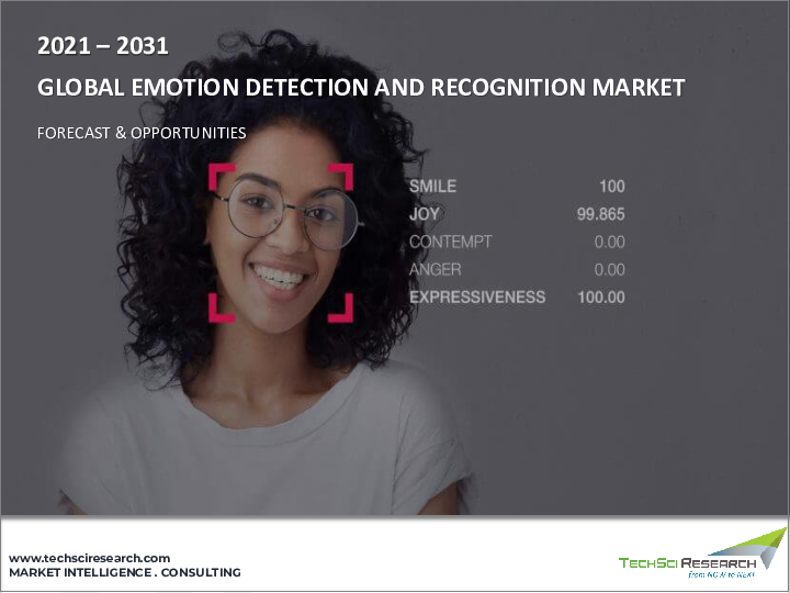 表紙：感情検出・認識市場- 世界産業規模、シェア、動向、機会、および予測（コンポーネント別、技術別、業界別、地域別、競合別）、2020-2030年