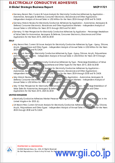 サンプル2：導電性接着剤の世界市場