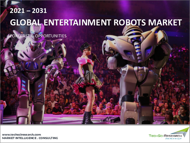 表紙:エンターテインメントロボット市場- 世界の産業規模、シェア、動向、機会、および予測(製品別、エンドユーザー別、地域別、競合別)、2020-2030年予測