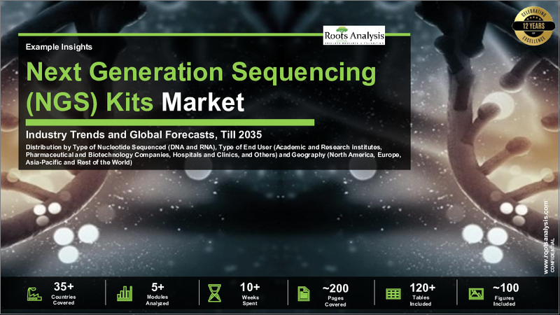 表紙：次世代シーケンシングキット市場：2035年までの業界動向と世界の予測 - シーケンシング対象ヌクレオチドタイプ別、エンドユーザータイプ別、主要地域別