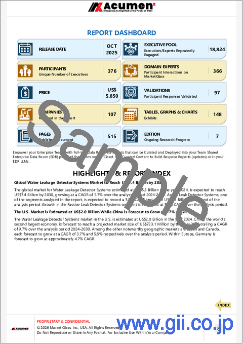 サンプル1:漏水検知システムの世界市場