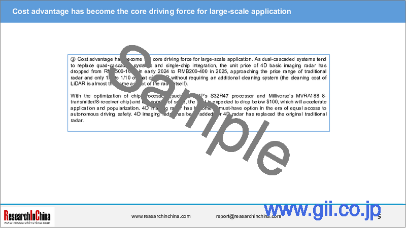 サンプル1：自動車用4Dレーダー産業（2025年）