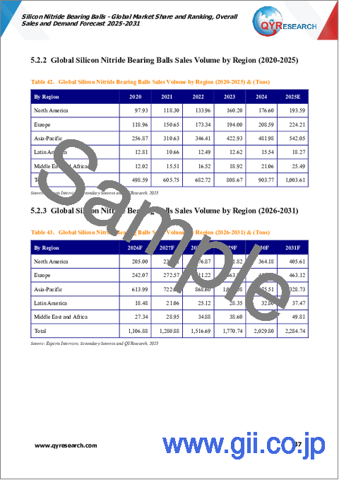 サンプル2：窒化ケイ素ベアリングボール：世界市場シェアとランキング、総売上高および需要予測（2025年～2031年）