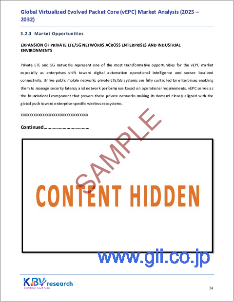 サンプル1:仮想化進化型パケットコアの世界市場規模、シェア、業界分析レポート(エンドユーザー別、導入モード別、アプリケーション別、地域別展望・予測、2025年~2032年)