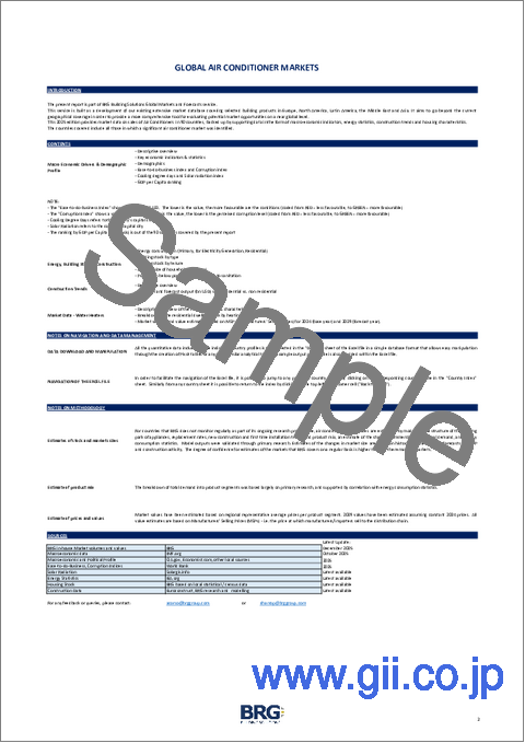 サンプル1：エアコンの世界市場（2025年）