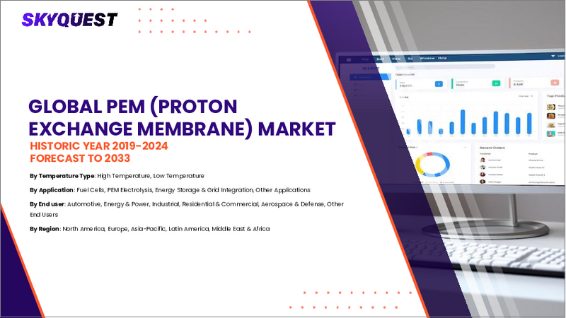表紙:PEM(プロトン交換膜)市場規模、シェア、成長分析:タイプ別、材料別、用途別、地域別-業界予測2026-2033年