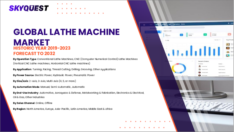 表紙:旋盤市場規模、シェア、成長分析:タイプ別、操作別、能力別、エンドユーザー別、地域別- 業界予測 2026-2033年