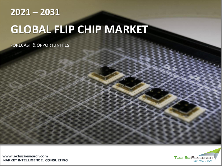 表紙：フリップチップ市場- 世界の産業規模、シェア、動向、機会、および予測：ウエハーバンピングプロセス別、パッケージング技術別、製品別、エンドユーザー別、地域別および競合状況、2021-2031年
