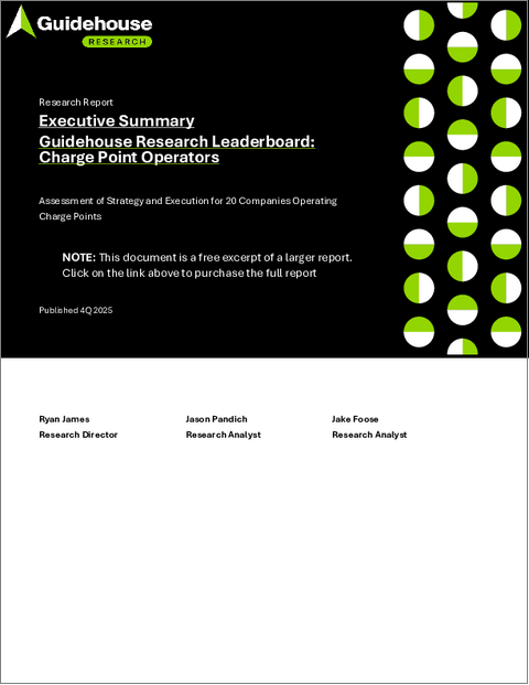表紙：充電ポイント事業者：Guidehouse Research Leaderboard