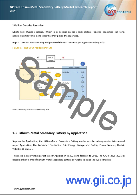 サンプル1：リチウム金属2次電池の世界市場調査レポート、2025年