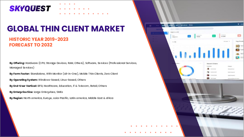 表紙：シンクライアント市場規模、シェア、および成長分析：タイプ別、フォームファクター別、アプリケーション別、地域別- 業界予測2026-2033年