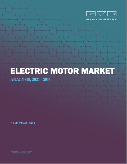 表紙：電動モーター市場規模、シェア及び動向分析レポート：モーター別、出力別、用途別、地域別、セグメント別予測（2026年～2033年）