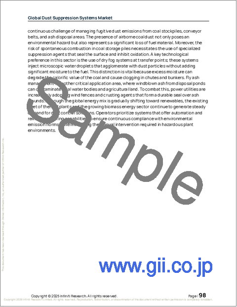 サンプル2:粉塵抑制システムの世界市場、2026年~2030年