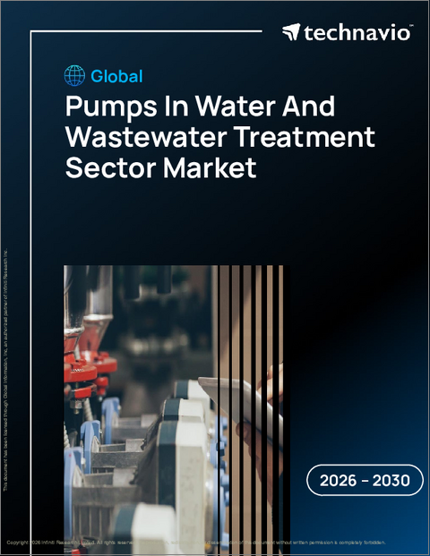 表紙：水処理・廃水処理分野におけるポンプの世界市場、2026年～2030年