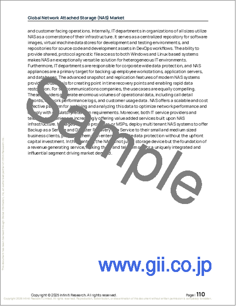 サンプル2：世界のネットワーク接続ストレージ（NAS）市場2026-2030年