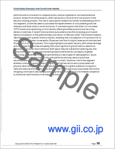 サンプル2：世界のベビーシャンプーおよびコンディショナー市場2026-2030年