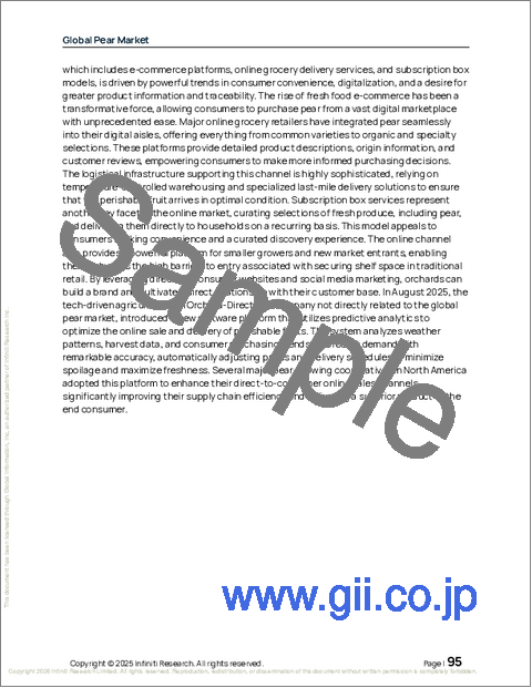 サンプル2：世界の洋梨市場2026-2030年